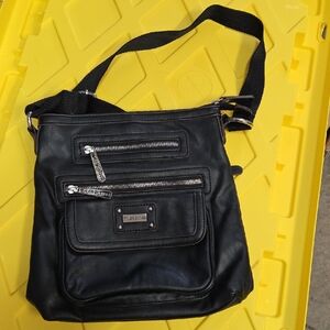 Tyler Rodan  Black Leather-Look Purse